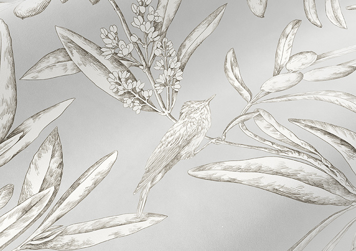 Aviary Velvet, Feather Grey - Roman Blind - Image 4